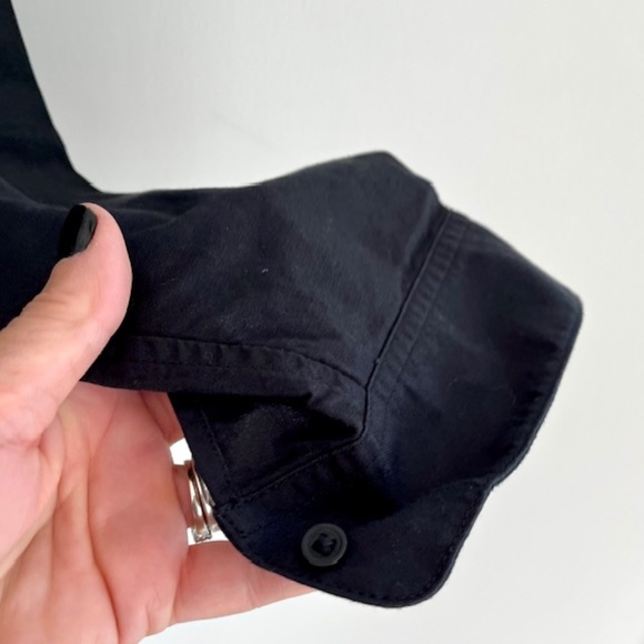 Gap Designed & Crafted  Vintage Black Cotton Button Down Shirt NWT - Picture 3 of 7